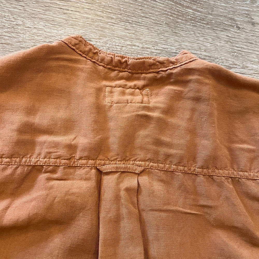 Pilcro Brown Button Down Shirt with Fringe Detail - Picture 11 of 13